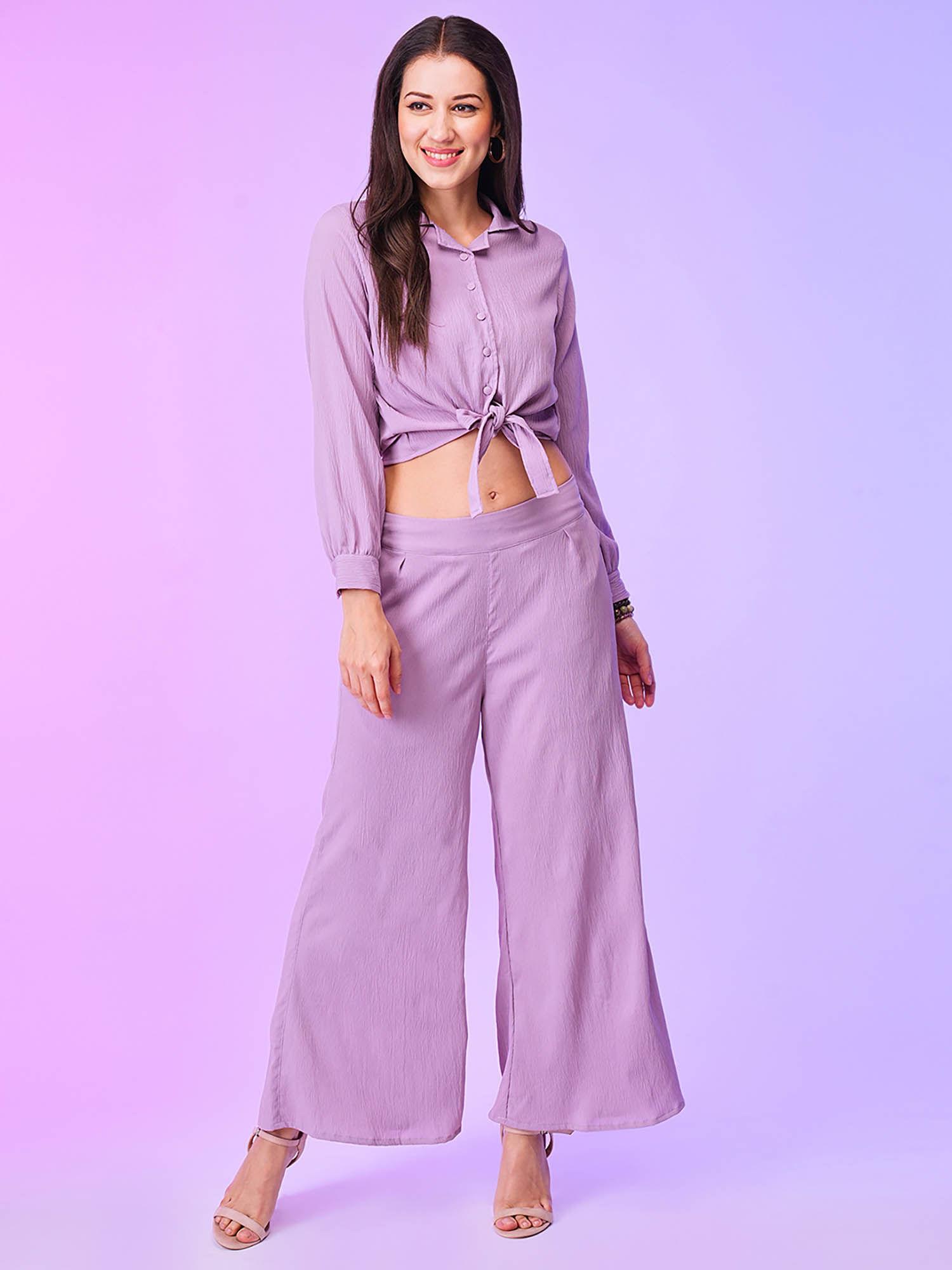 women lavender co-ord (set of 2)