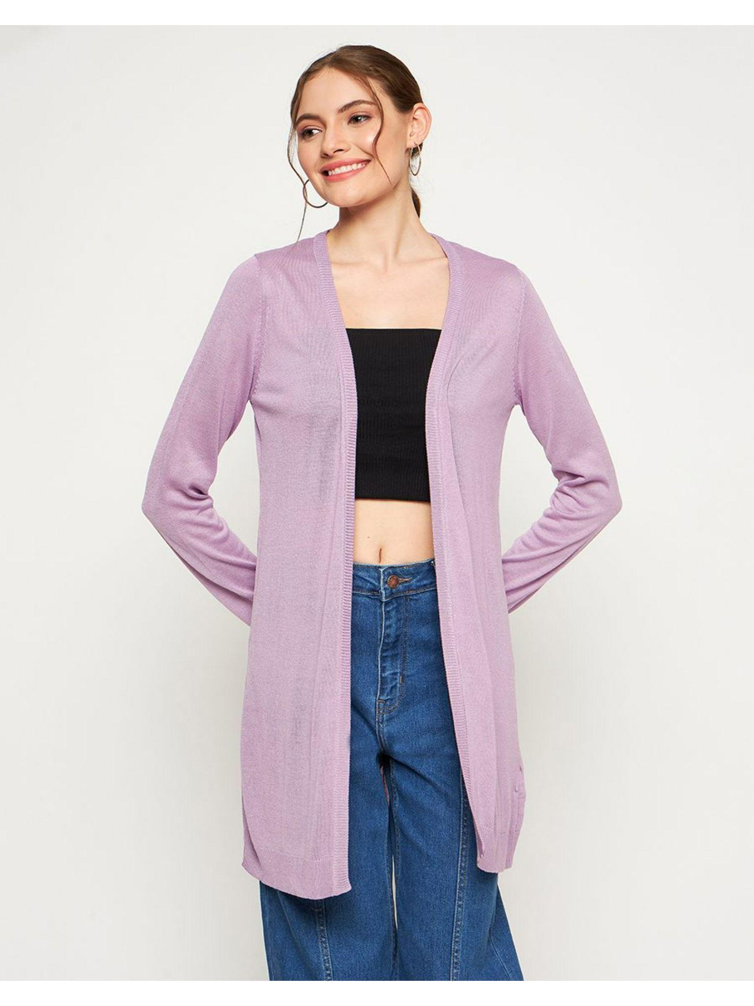 women lavender shrug