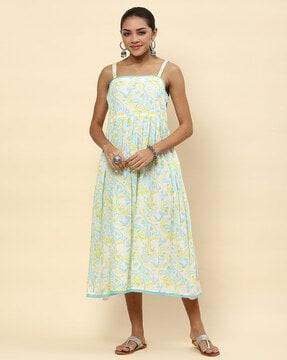 women leaf print gown dress