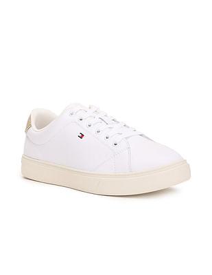 women leather essential court sneakers