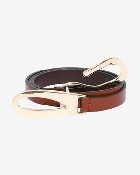 women leather slim belt