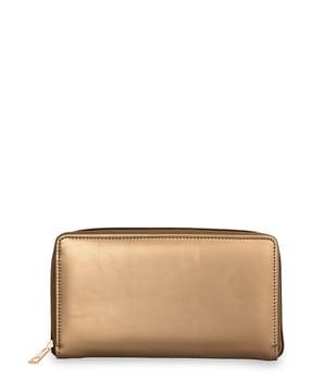 women leather zip-around wallet