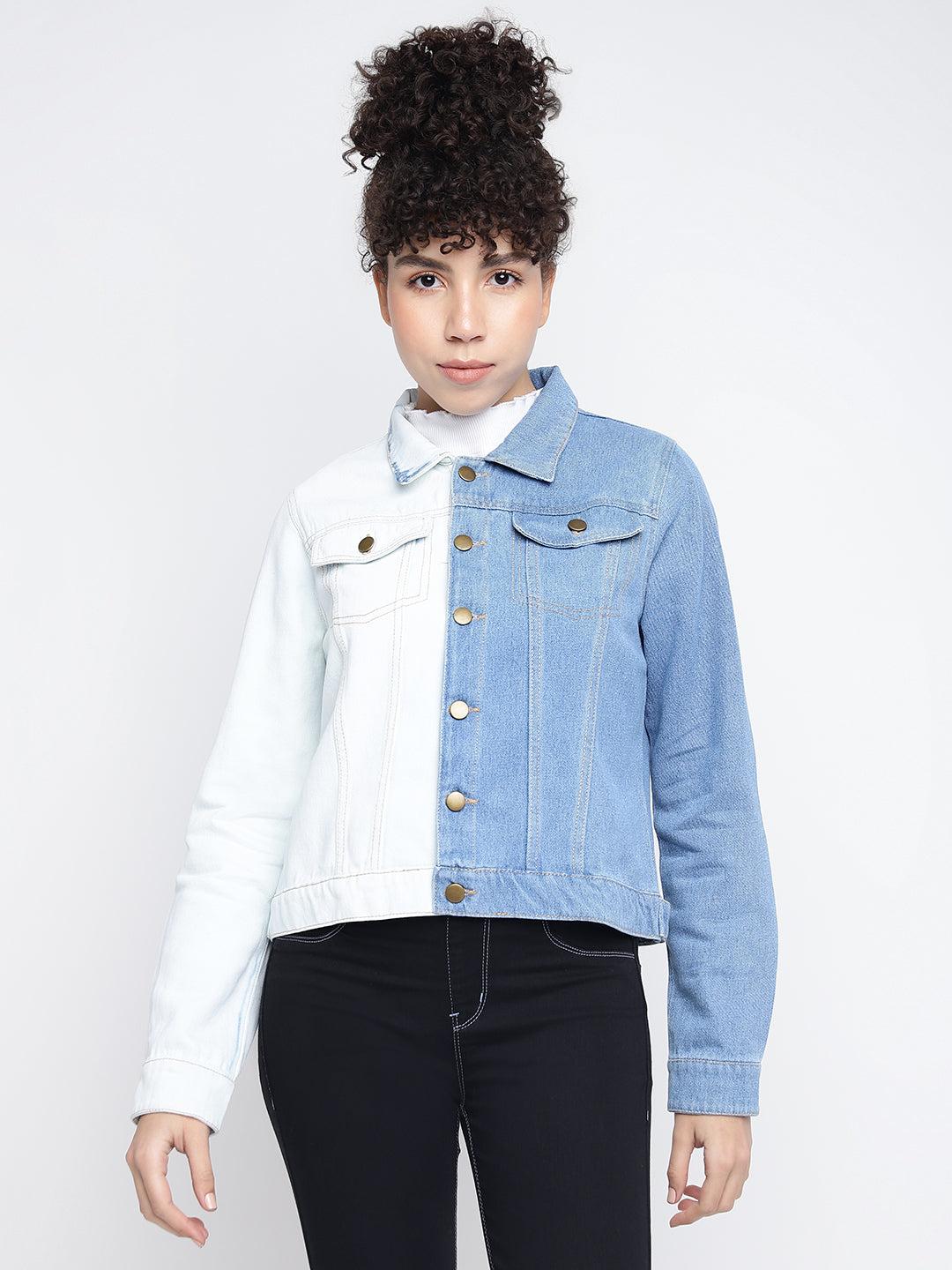 women light blue denim jacket