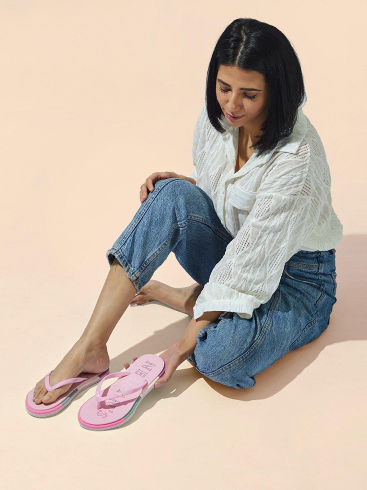 women light pink recreation flipflops