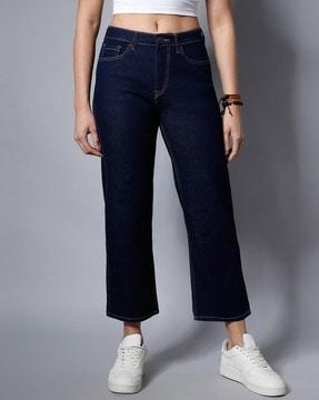 women light-wash dad fit jeans