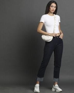 women light-wash slim fit jeans