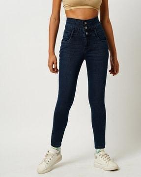 women light-wash super skinny fit jeans