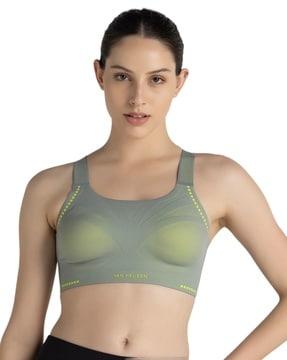 women lightly padded sports bra