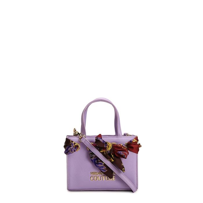 women lilac solid satchel bag with vjc scarf