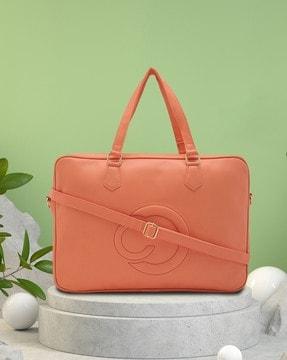 women logo debossed messenger bag