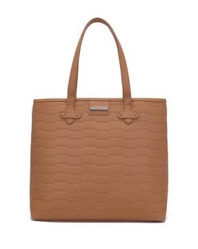 women logo debossed tote bag