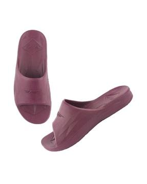 women logo embossed slip-on slides