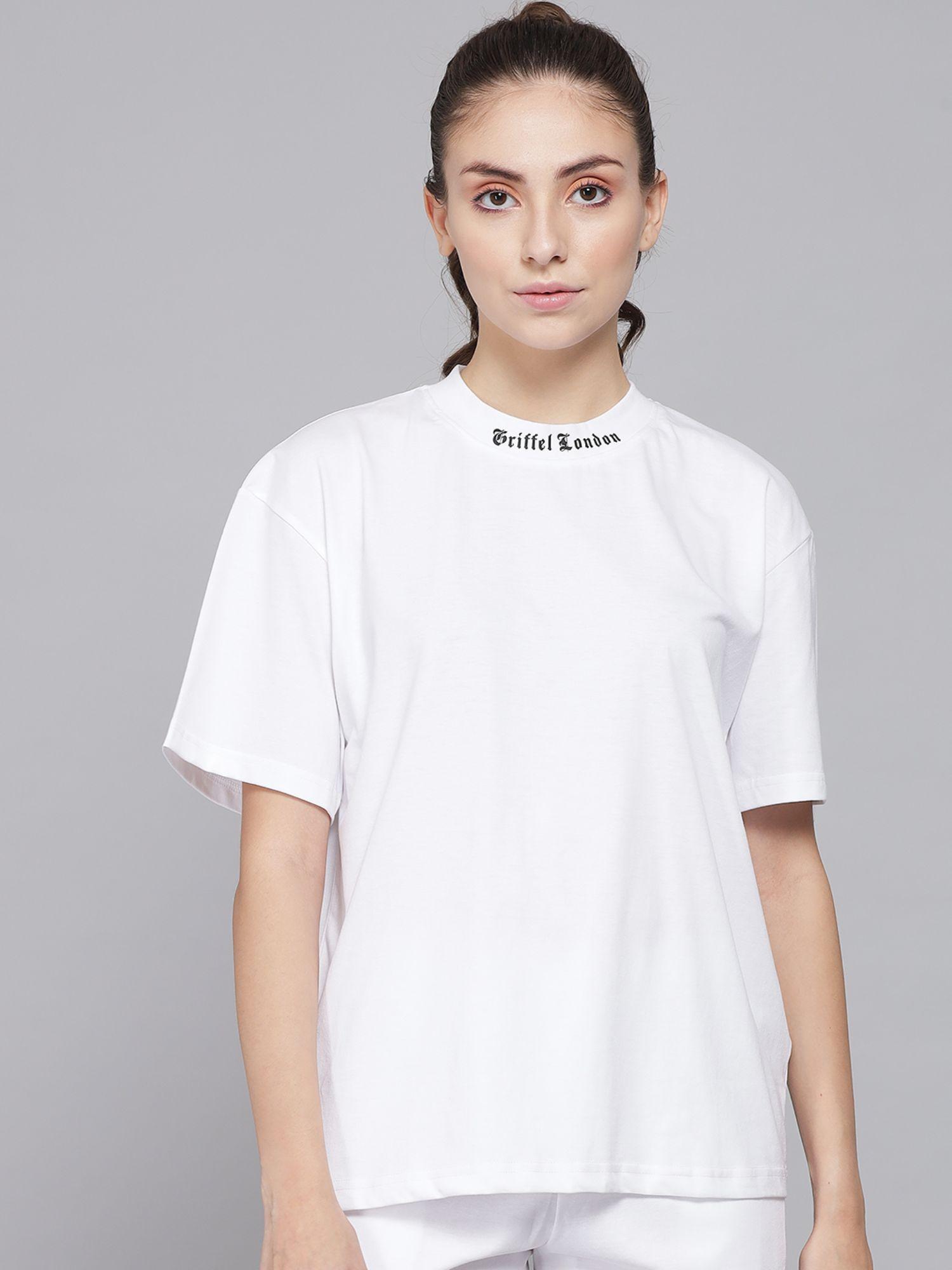 women logo oversized white t-shirt