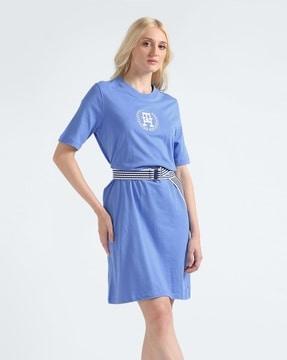 women logo print reg laurel t-shirt dress