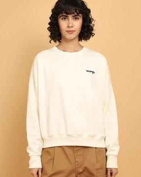 women logo print regular fit sweatshirt