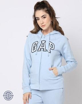 women logo print relaxed fit hoodie