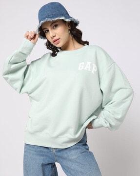 women logo print relaxed fit sweatshirt