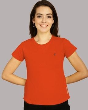 women logo print round-neck t-shirt