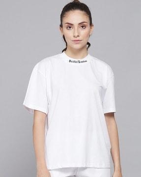 women logo print round-neck t-shirt