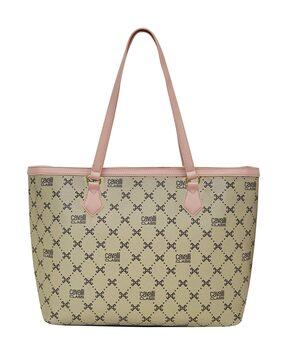 women logo print shoulder bag