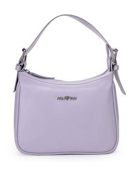 women logo print shoulder handbag with strap