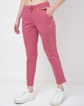 women logo print slim fit track pants