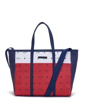 women logo print tote bag