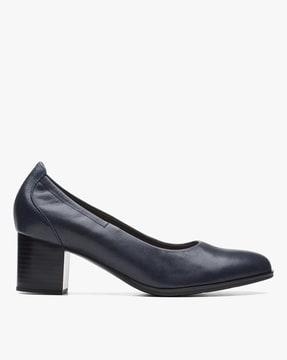 women loken step chunky heeled shoes