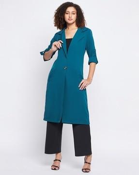 women long blazer shrug with double button-front