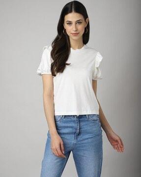 women loose fit crew-neck t-shirt