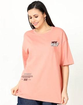 women loose fit crew-neck t-shirt