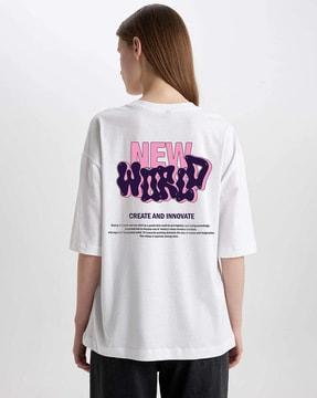 women loose fit crew-neck t-shirt