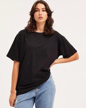 women loose fit crew-neck t-shirt