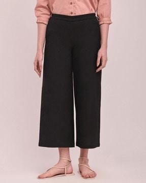 women loose fit pleated culottes