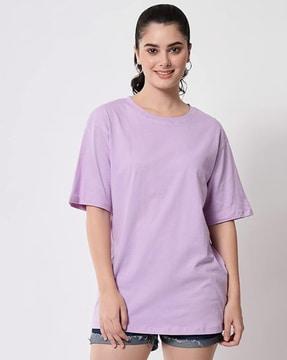 women loose-fit regular fit round-neck t-shirt