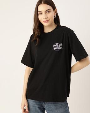 women loose fit round-neck t-shirt