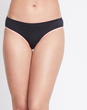 women low-rise bikinis with elasticated waist