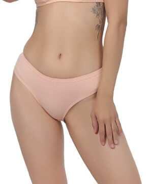 women low-rise panties with elasticated waistband