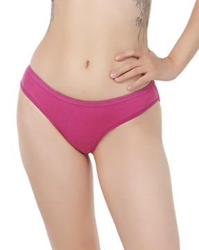 women low-rise panties with elasticated waistband