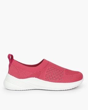 women low-top knitted slip-on shoes