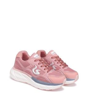 women low-top lace-up running shoes