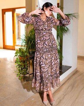 women macau maxi dress with embroidery & ruffles