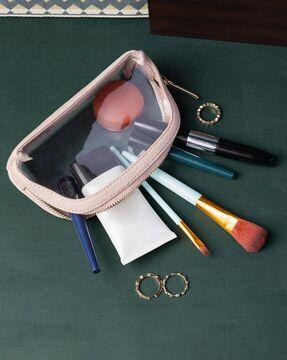 women make-up pouch with zip-closer