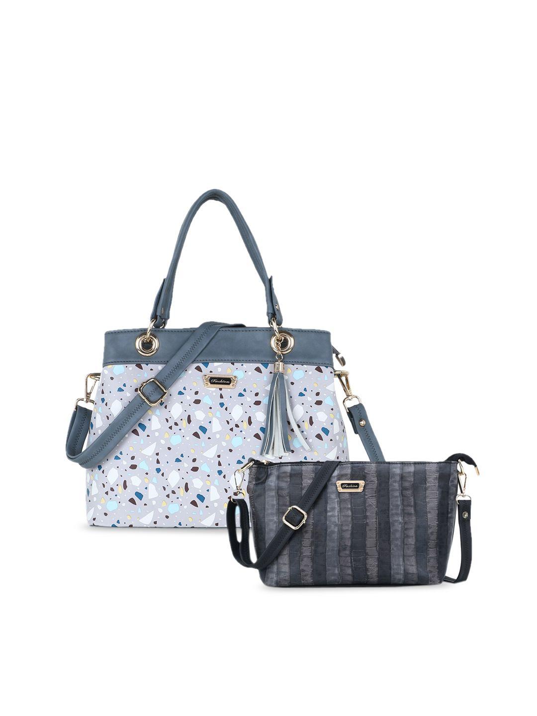 women marks grey printed shoulder bag