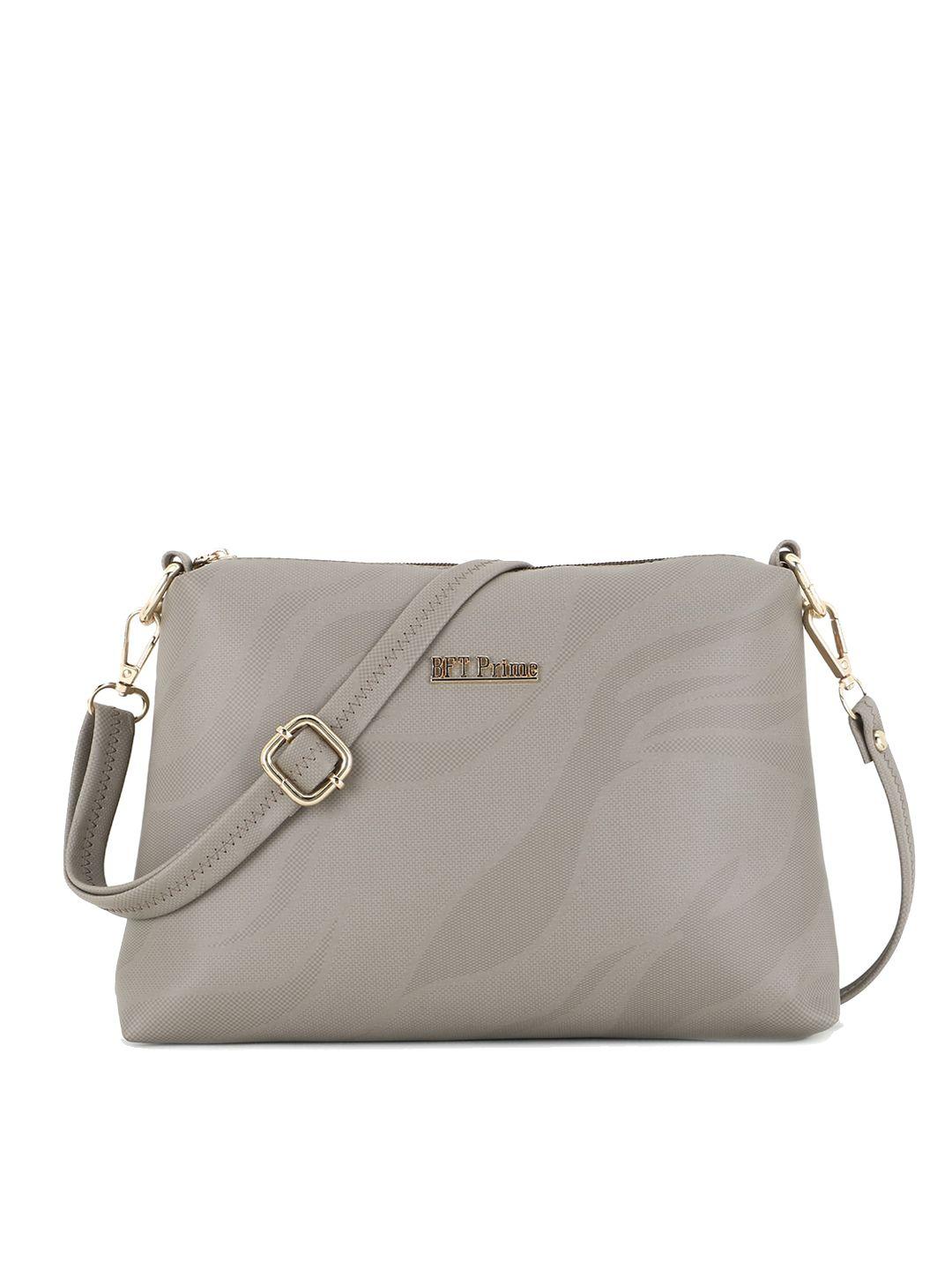 women marks grey pu structured sling bag with quilted