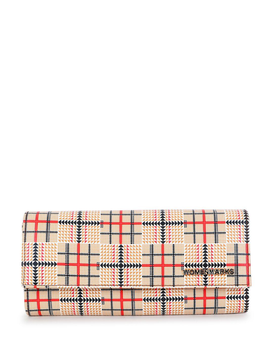 women marks printed pu purse clutch