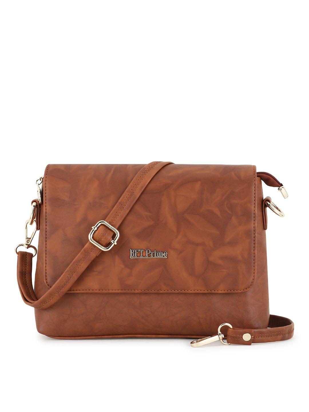 women marks tan pu structured sling bag