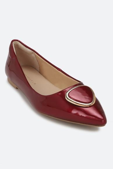 women maroon casual ballerinas