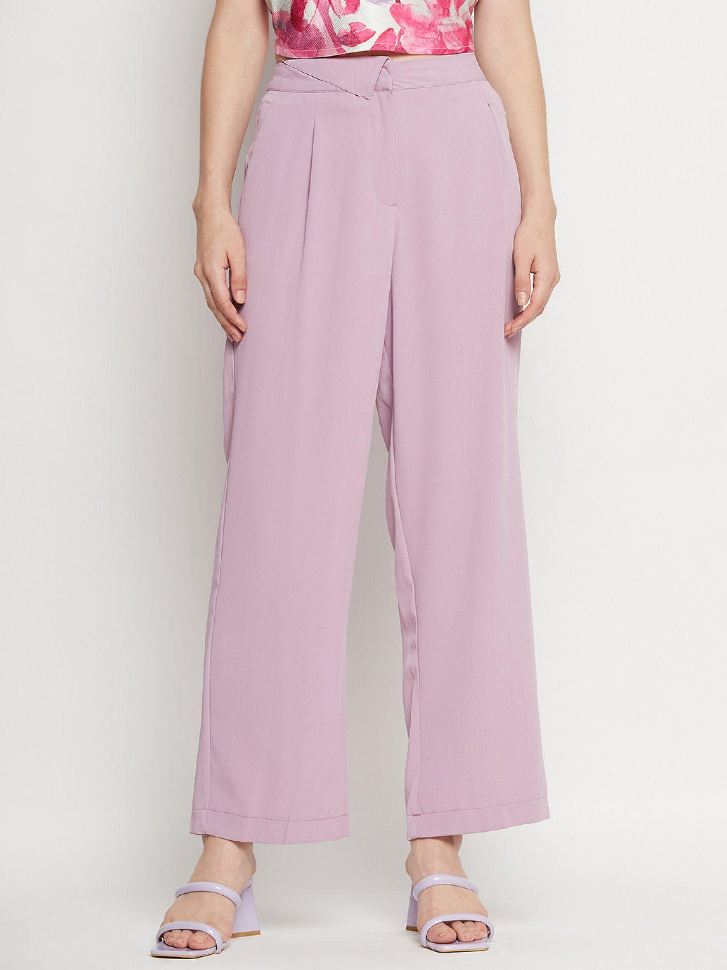 women mauve trouser