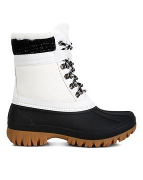 women mid-calf lace-up boots